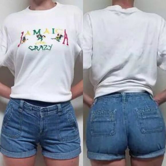 VINTAGE Old Navy Just Below Waist Mid Wash Shorts - Picture 1 of 10